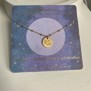 Sagittarius 14K Gold Plated Necklace